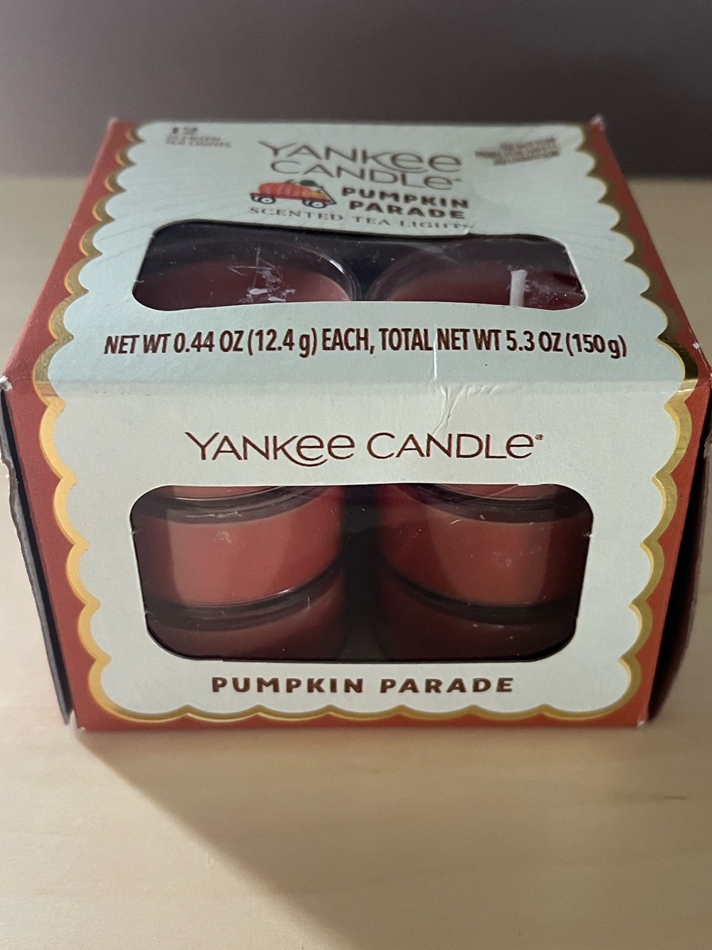 Yankee Candle Pumpkin Parade Tea Light Candles 12 Per Box New